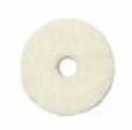 Piano Front Rail Punchings, White 7/8"O.D Set of 6