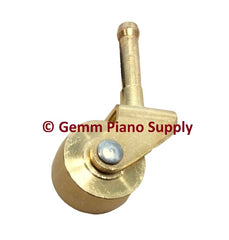 Spinet Piano Brass Caster Wheel 1-1/4" Dia. with Socket