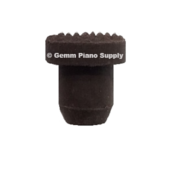 Piano Cabinet Rubber Flat Top Button/Bumper 5/16" Stem Dia. 1/2" Top Dia. Steinway Brown