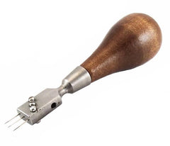 Piano Hammer Voicing Tool 3 Needle With Hardwood Handle, Straight Head