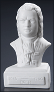 Authentic Bach Composer Statuette, White Porcelain 5" High