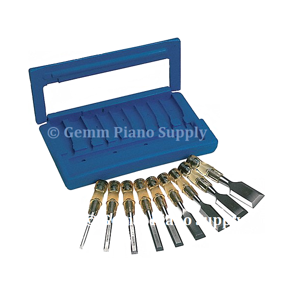 Piano 9 Piece Wood Chisel with Case