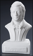 Authentic Chopin Composer Statuette, White Porcelain 5" High