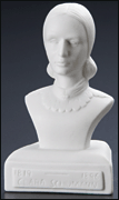 Authentic Clara Schumann Composer Statuette, White Porcelain 5" High