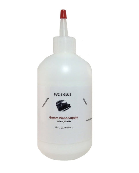 GEMM Piano PVC-E Glue 16 oz - Excellent Adhesive for Piano Keytops, Felts or Leather Material