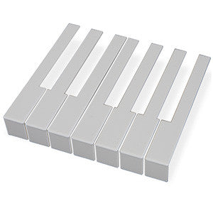 German Piano Keytops with Fronts, 52MM Head, White