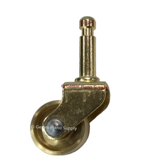 Grand Piano Brass Caster 1-3/4" Wheel Dia. with Steel Socket