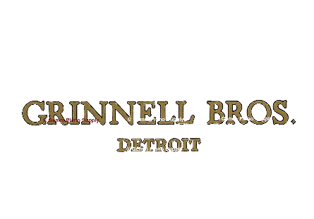 Grinnell Brothers Piano Fallboard Decal