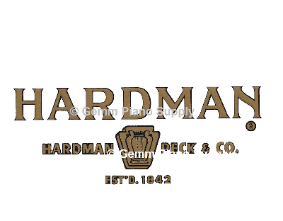 Hardman Piano Fallboard Decal