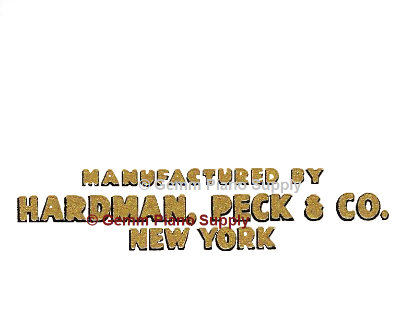 Hardman, Peck & Co. Piano Fallboard Decal