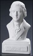 Authentic Haydn Composer Statuette, White Porcelain 5" High