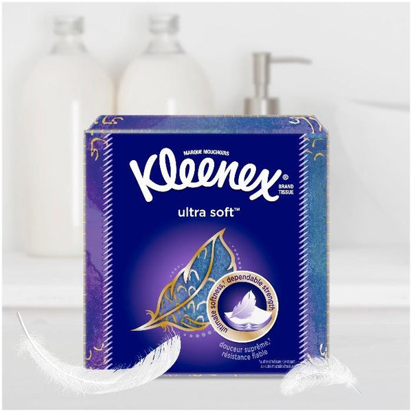 Piano Kleenex Ultra Soft Standard Facial Tissue, 3-Ply Cube