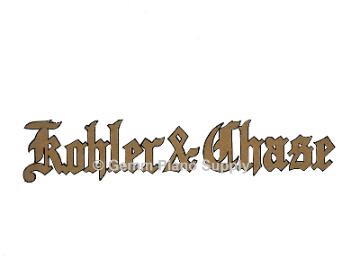 Kohler & Chase Piano Fallboard Decal