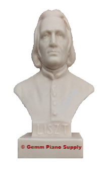 Authentic Liszt Composer Statuette, 5"- 5-1/2" High