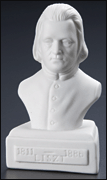 Authentic Liszt Composer Statuette, White Porcelain 5" High