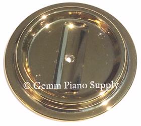 Lucite Piano Caster Cup, Brass Finish