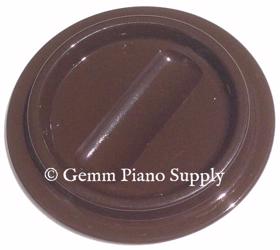 Lucite Piano Caster Cups, Brown Set of 3