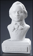 Authentic Mendelssohn Composer Statuette, White Porcelain 5" High