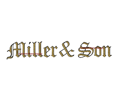 Miller & Son Piano Fallboard Decal