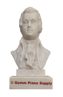 Authentic Mozart Composer Statuette, 5"- 5-1/2" High
