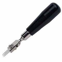 Piano Hammer Voicing Tool 4 Needle with Plastic Handle, Straight Head