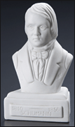 Authentic Robert Schumann Composer Statuette, White Porcelain 5" High