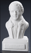 Authentic Schubert Composer Statuette, White Porcelain 5" High