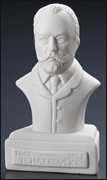Authentic Tchaikovsky Composer Statuette, White Porcelain 5" High