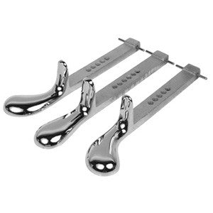 Upright Piano Pedals, Cast Iron Nickel Plated, 9" long