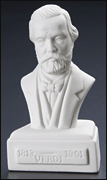 Authentic Verdi Composer Statuette, White Porcelain 5" High