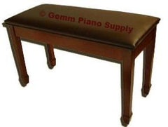 Upright Piano Bench Upholstered Top Satin Finish